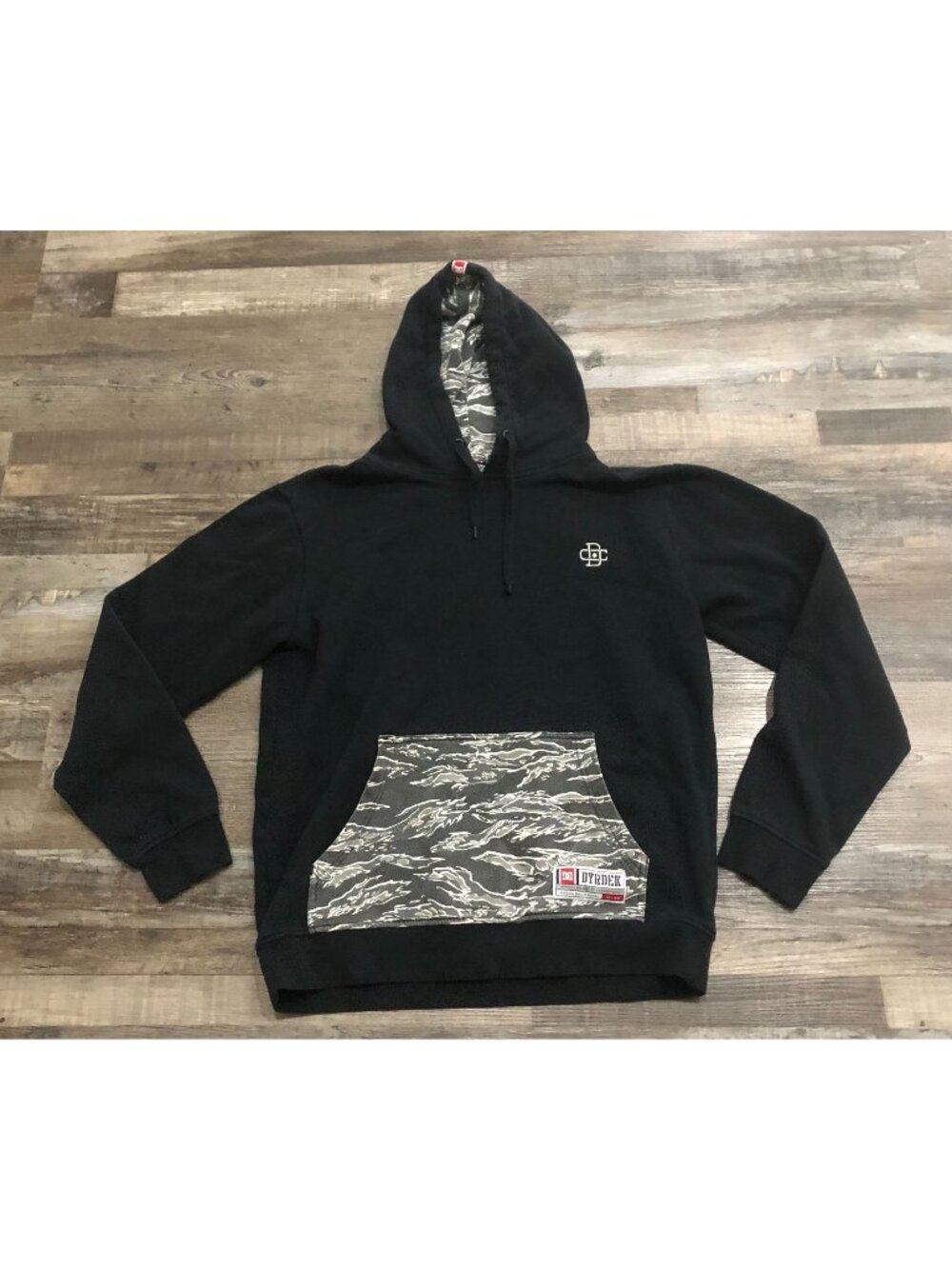 DC Rob Dyrdek Union Pullover Hoodie Mens Large Black & Gray